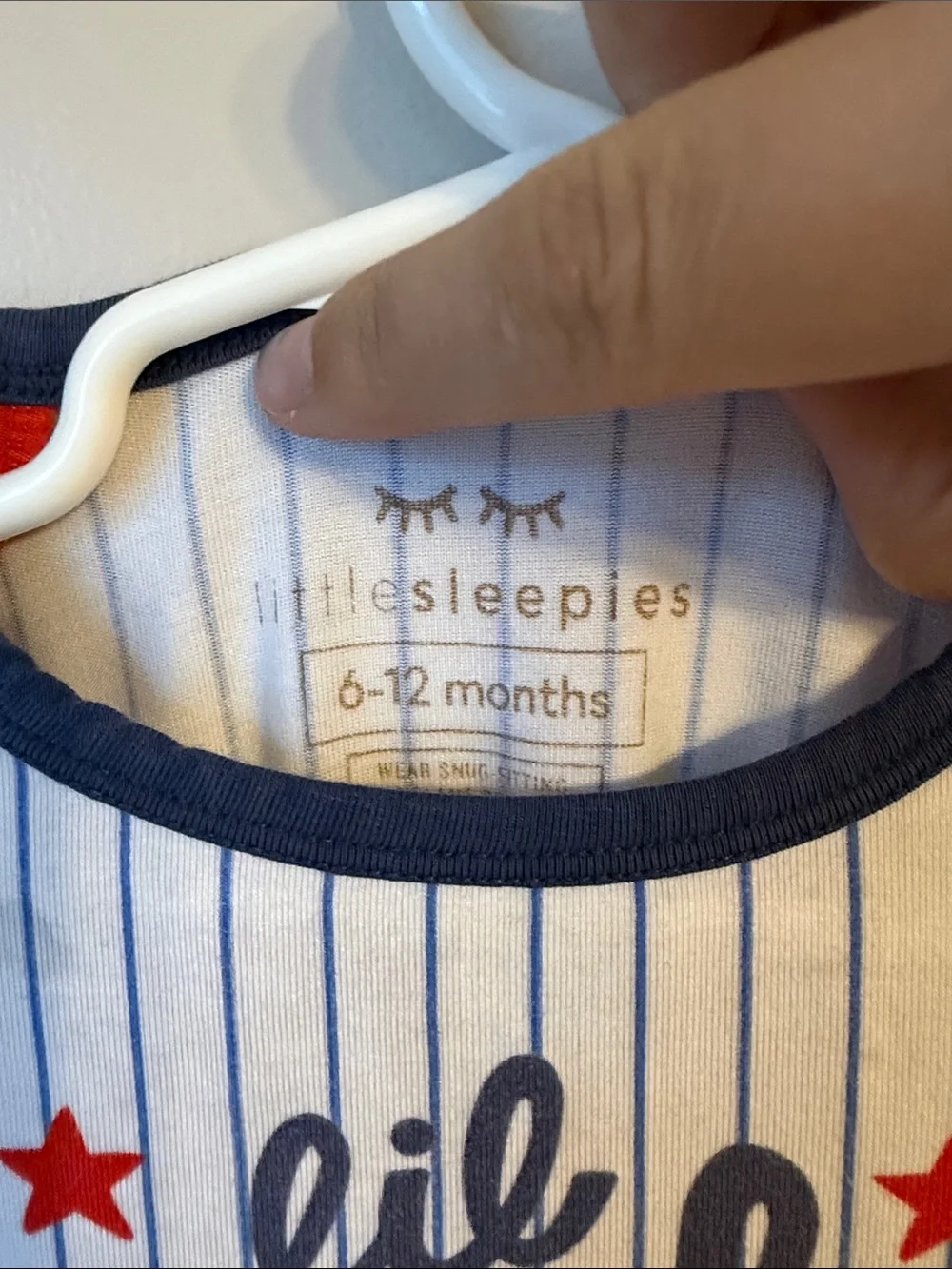 Little Sleepies Bamboo Crescent Zippy Lil Rookie 6-12 Months